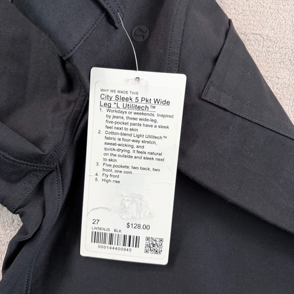Lululemon City Sleek 5 Pocket Wide-Leg High-Rise Pants Light Utilitech Women 27 - Picture 3 of 12